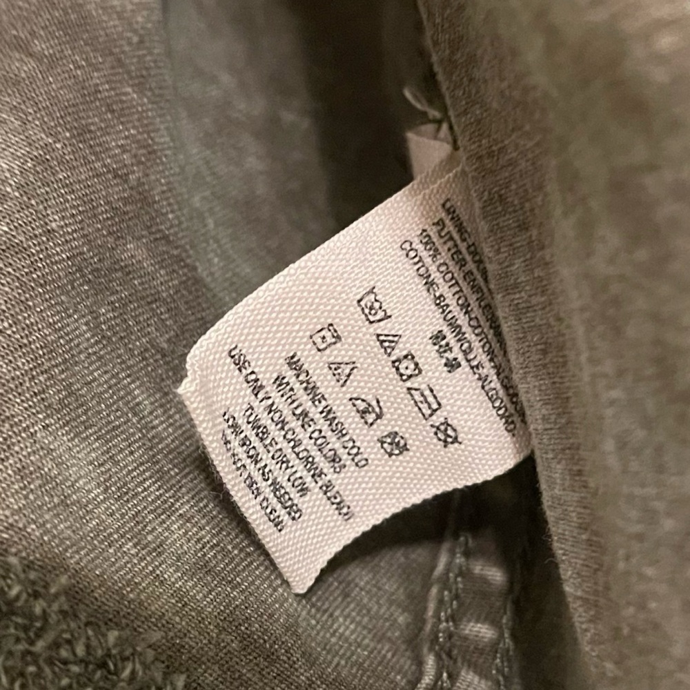 ❤️ Free People Army Green Stretch Twill Moto Collapsing Front Jacket - Picture 9 of 11